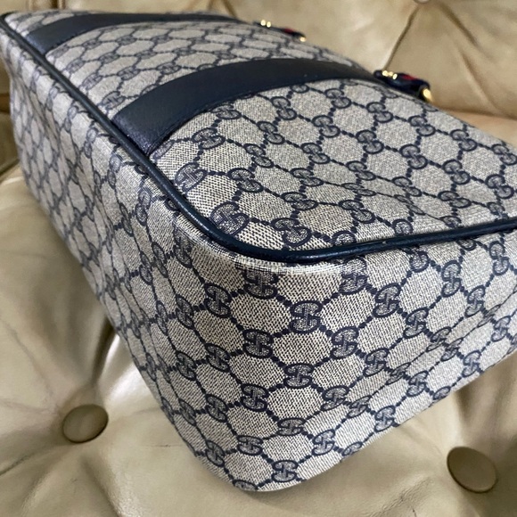 Gucci A-Frame GG Satchel Web Stripe w/Modified Crossbody Strap Vintage - Picture 10 of 14